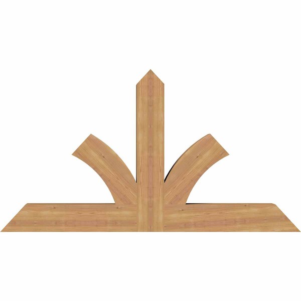 Ekena Millwork Richland Timber Gable Bracket, Western Red Cedar, 60"W x 32"H x 5 1/2"D x 5 1/2"F, 13/12 Pitch GBW060X32X0606RIC00SWR - main